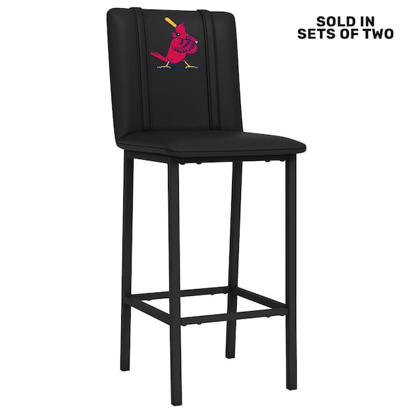Dreamseat Bar Stool 500 with St Louis Cardinals Cooperstown Primary, 2PK XZ500BSDBLK-PSCOOP0100A - main